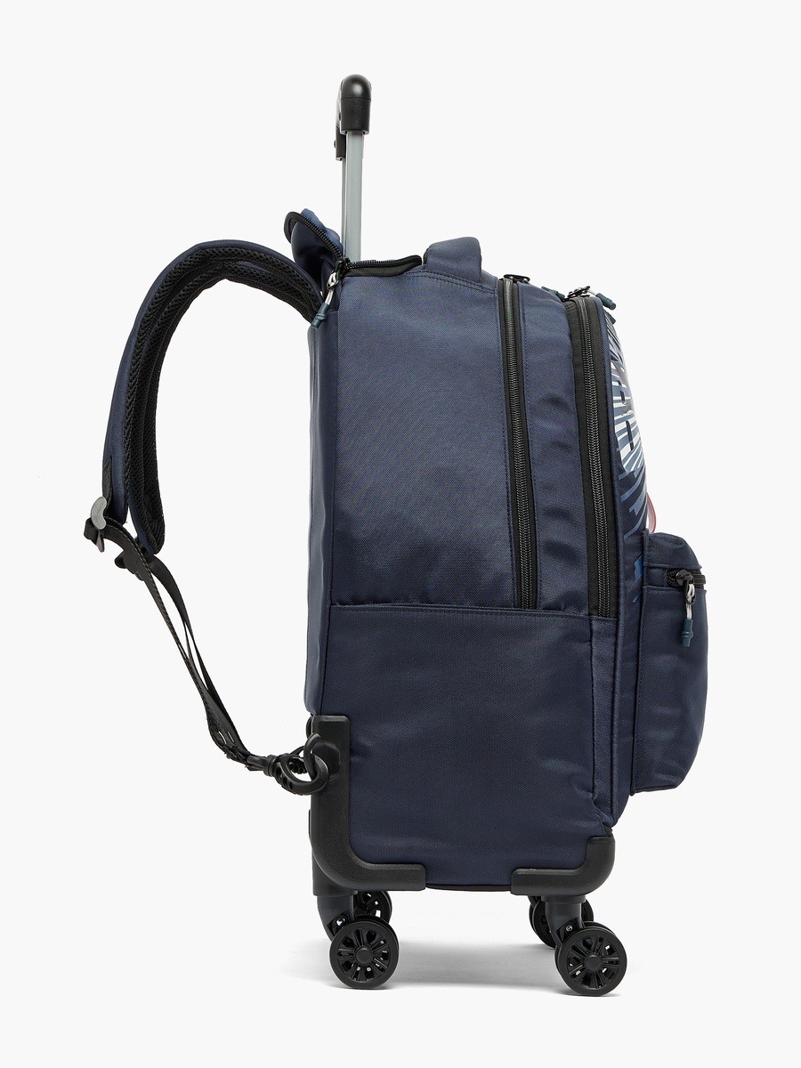 Bleach Print Trolley Bag with Padded Straps - 18 inches