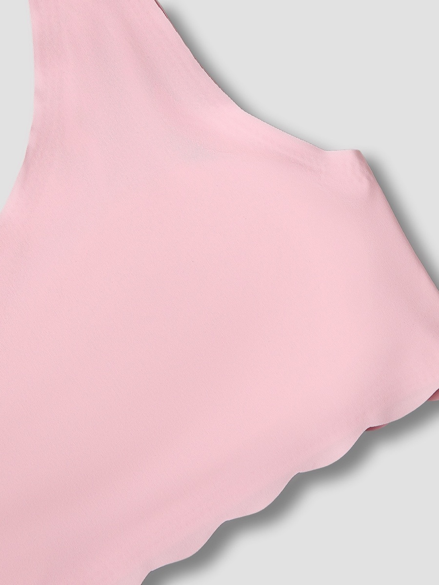 Cotton Trainer Bra with Scallop Hem