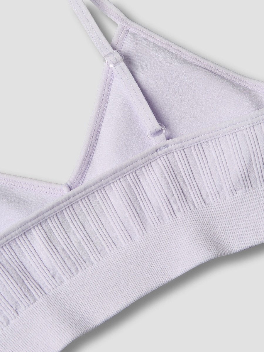 Cotton Trainer Bra with Heart Embroidery