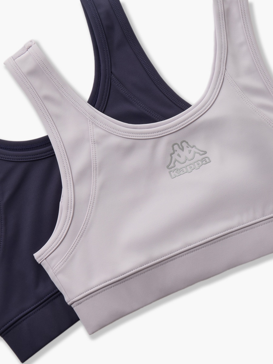Pack of 2 Cotton Trainer Bra with Logo Print