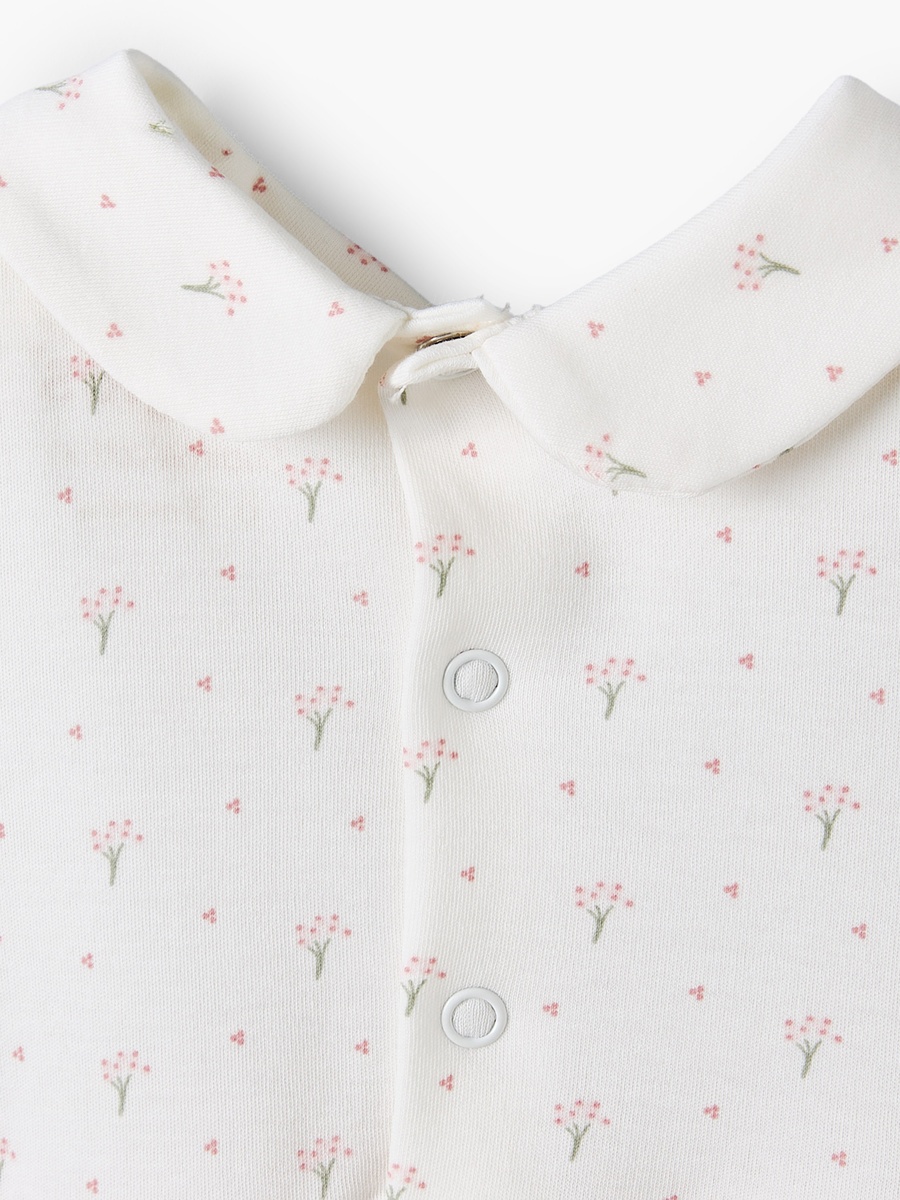 Round Neck Short Sleeves Knee Length A-Line Dress with Floral Print