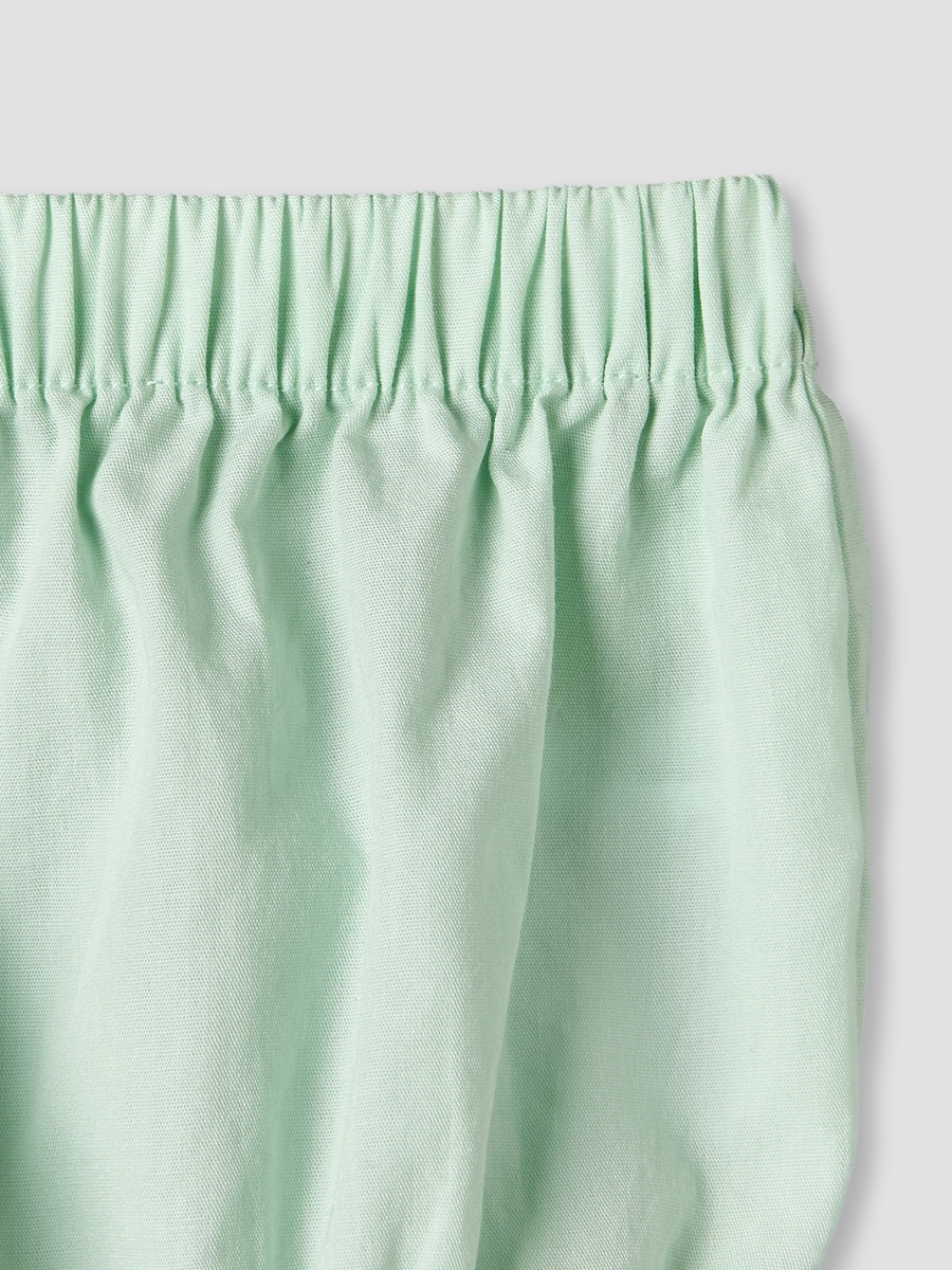 Collared Sleeveless Knee Length Dress with Bloomers
