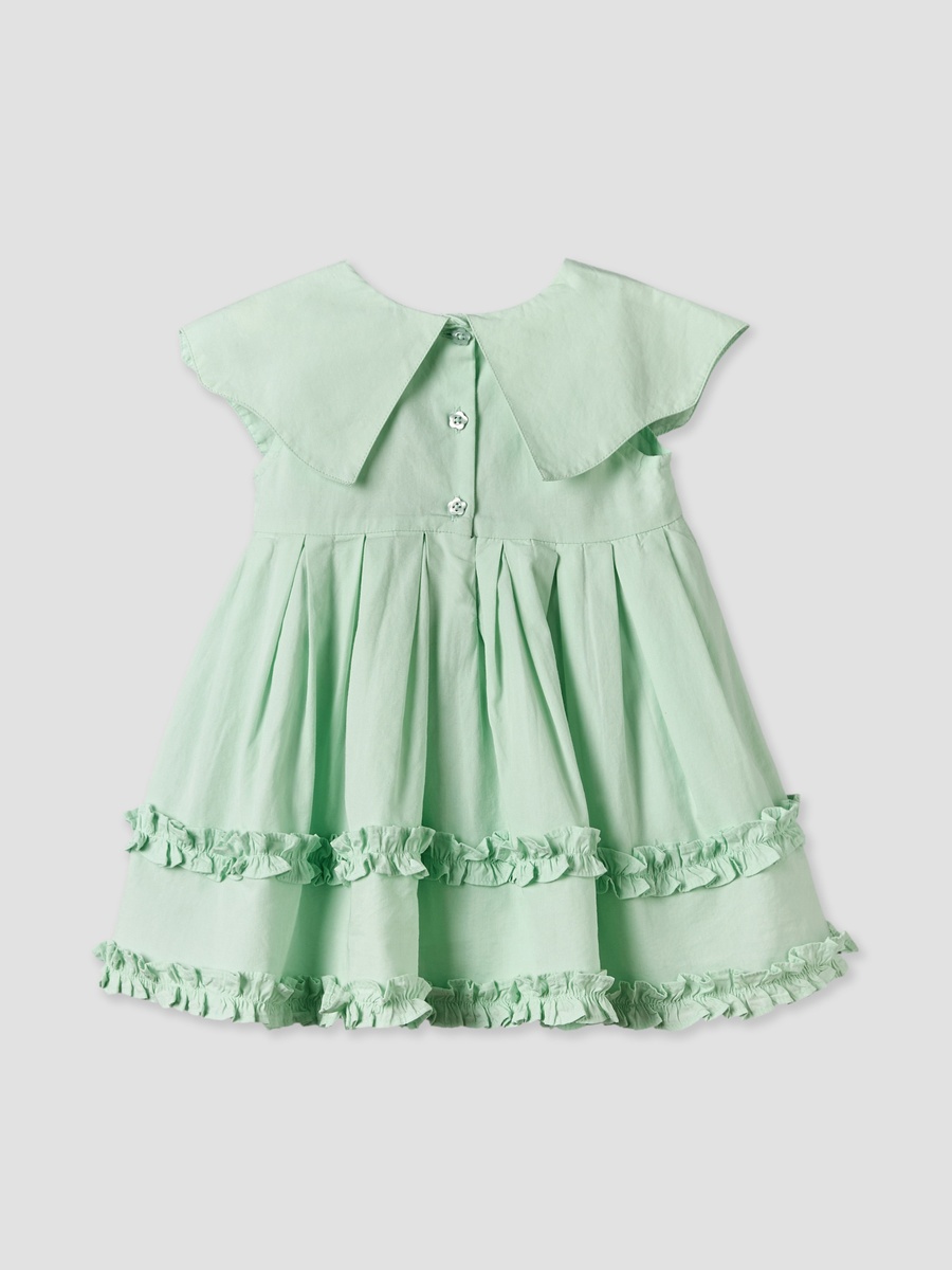 Collared Sleeveless Knee Length Dress with Bloomers