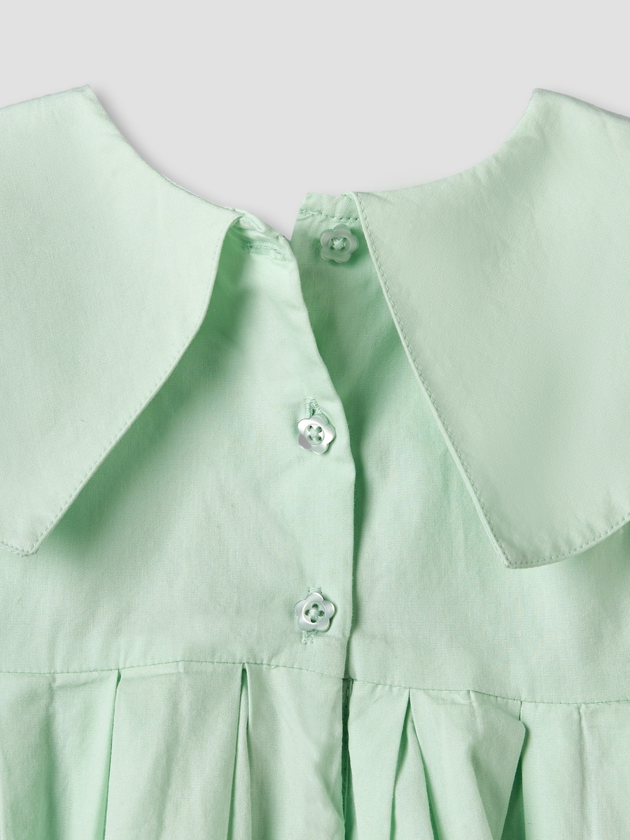Collared Sleeveless Knee Length Dress with Bloomers