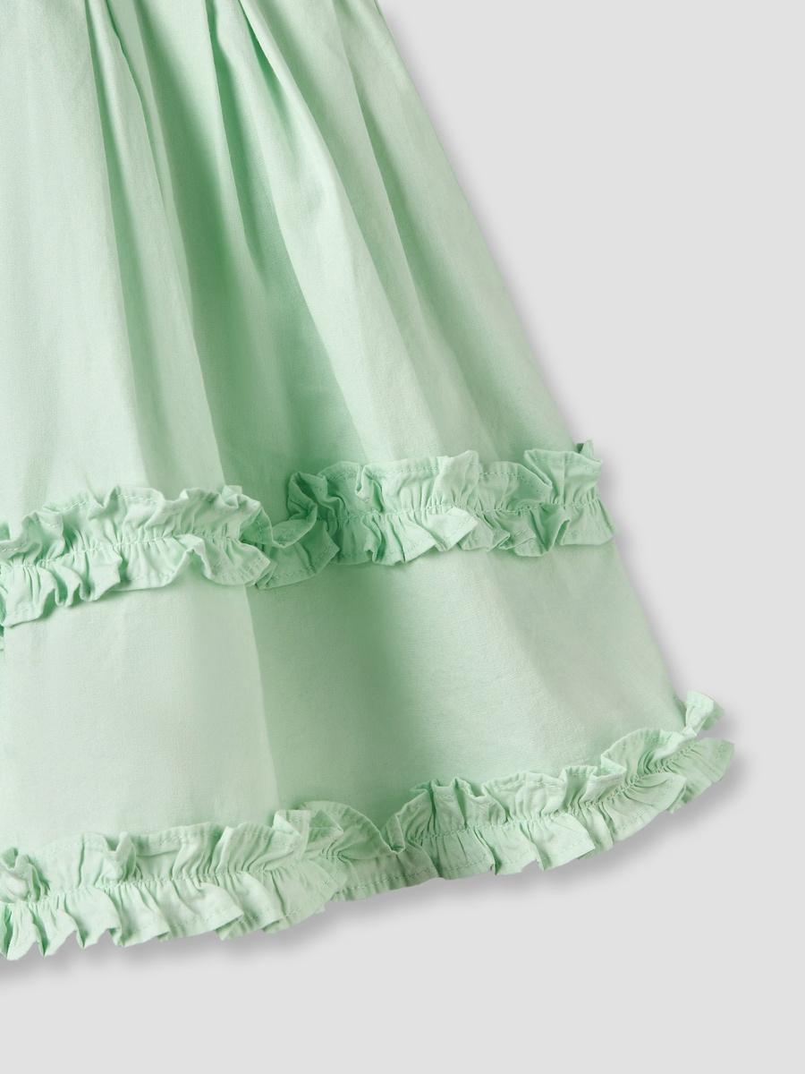 Collared Sleeveless Knee Length Dress with Bloomers
