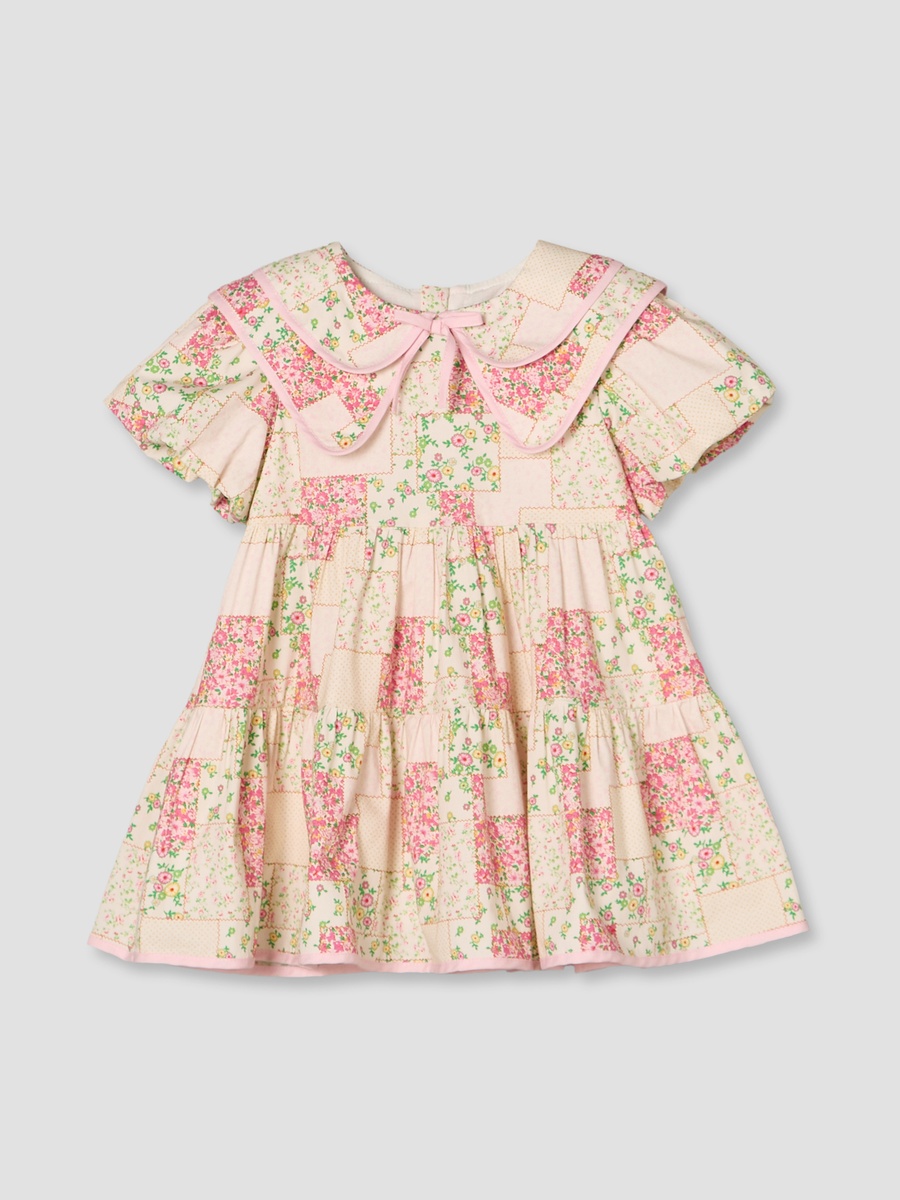 Round Neck Short Sleeves Knee Length A-Line Dress with Headband