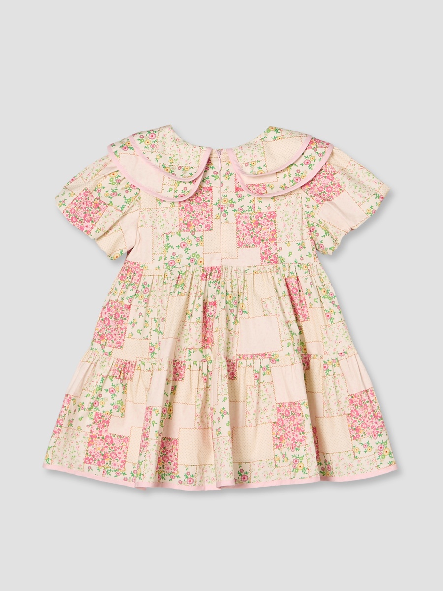 Round Neck Short Sleeves Knee Length A-Line Dress with Headband