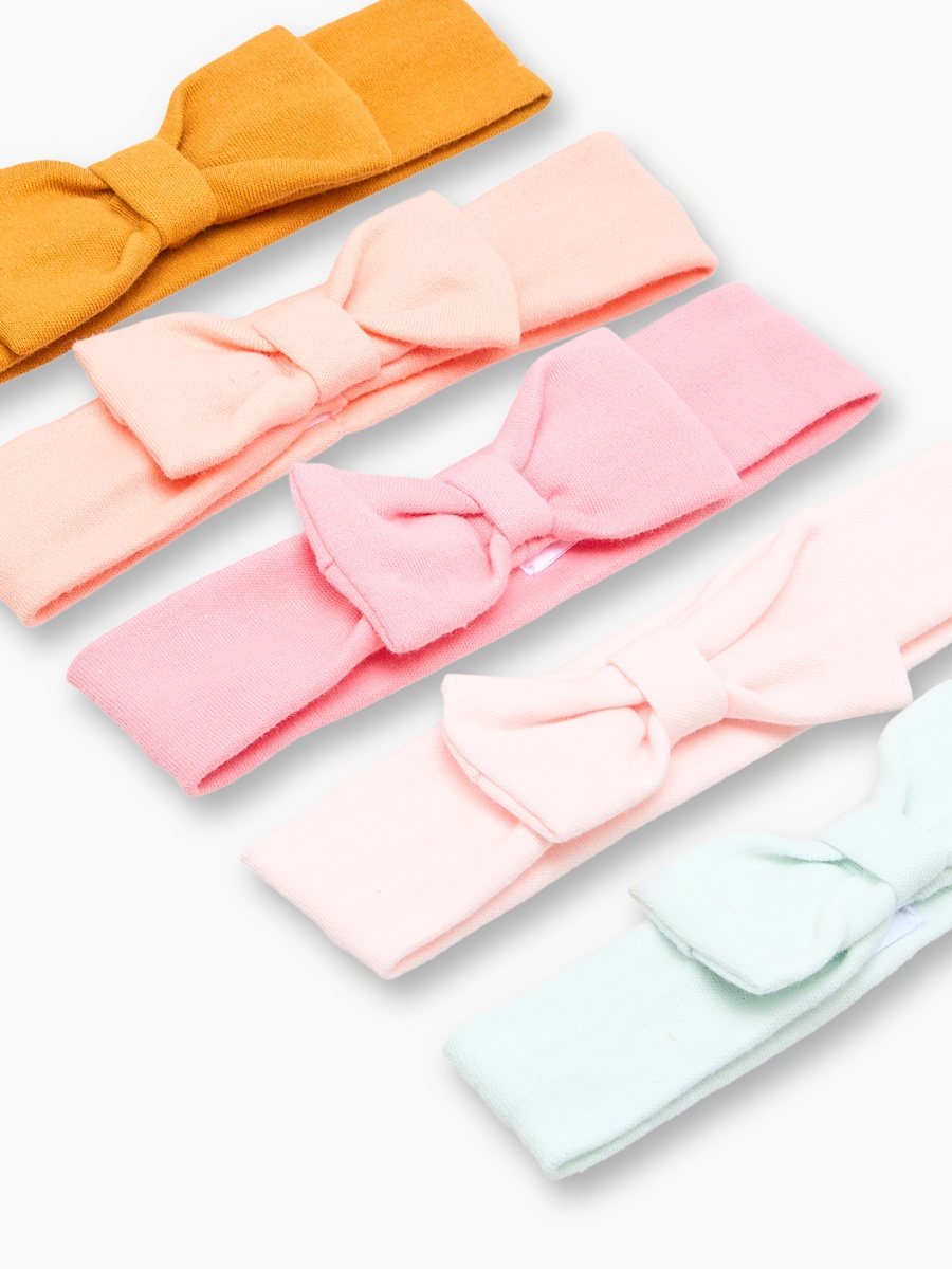 Pack of 5 Headband with Bow Applique