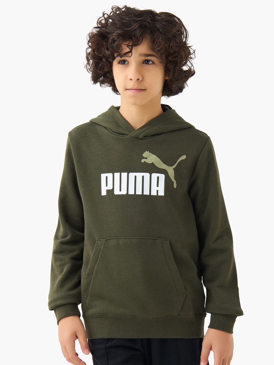 Boys Cotton Hooded Neck Sweatshirt with Kangaroo Pocket and Long Sleeves
