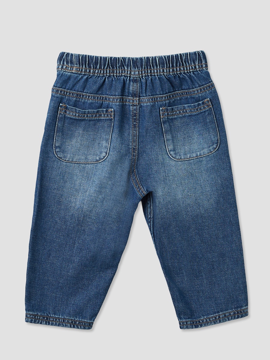 Mid-Rise Jeans with Elasticated Drawstring
