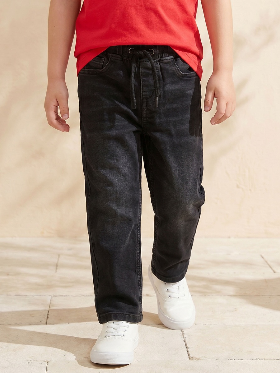 Elasticated Drawstring Jeans with Pockets