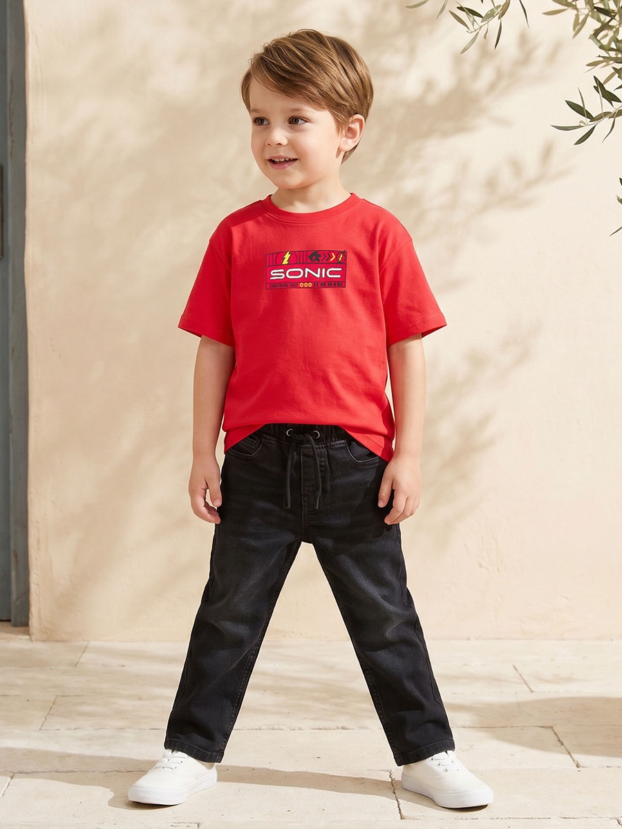 Elasticated Drawstring Jeans with Pockets