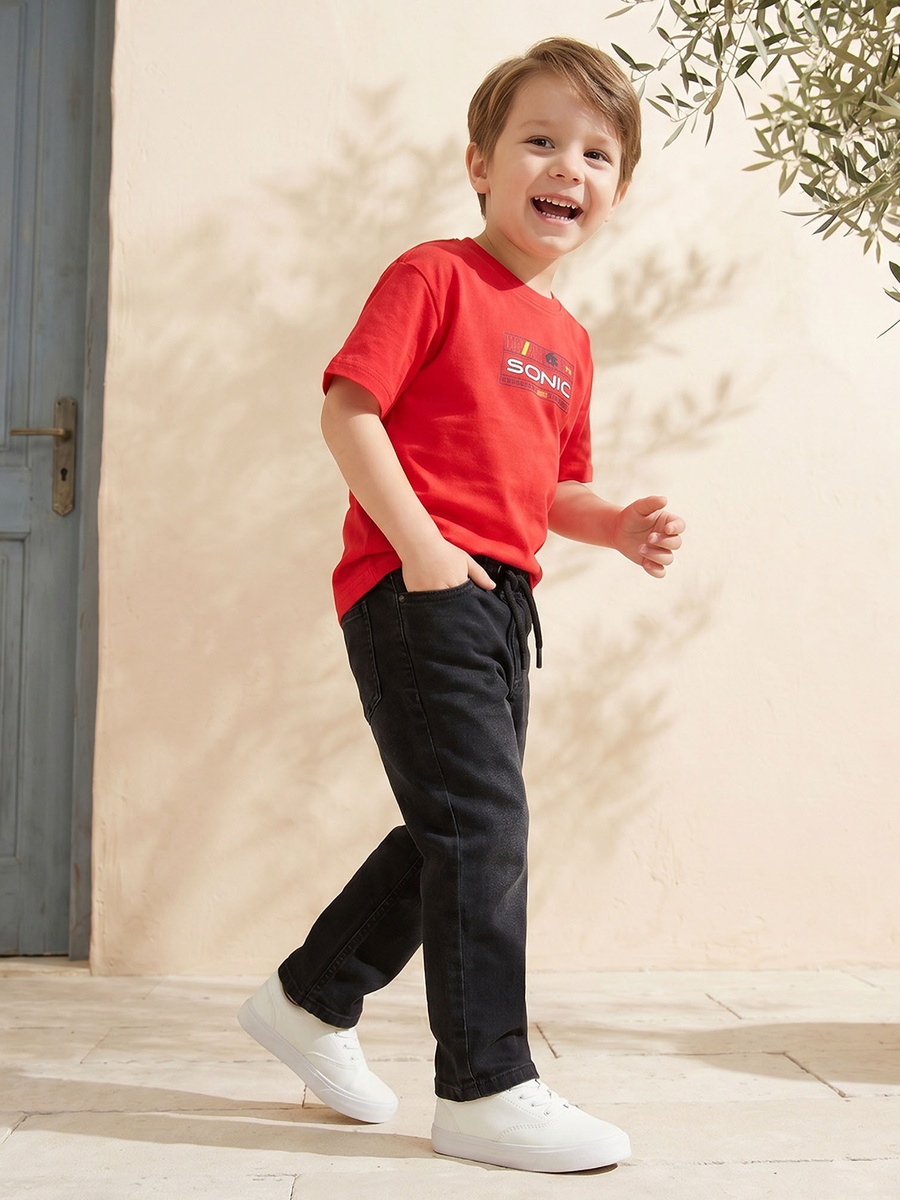 Elasticated Drawstring Jeans with Pockets