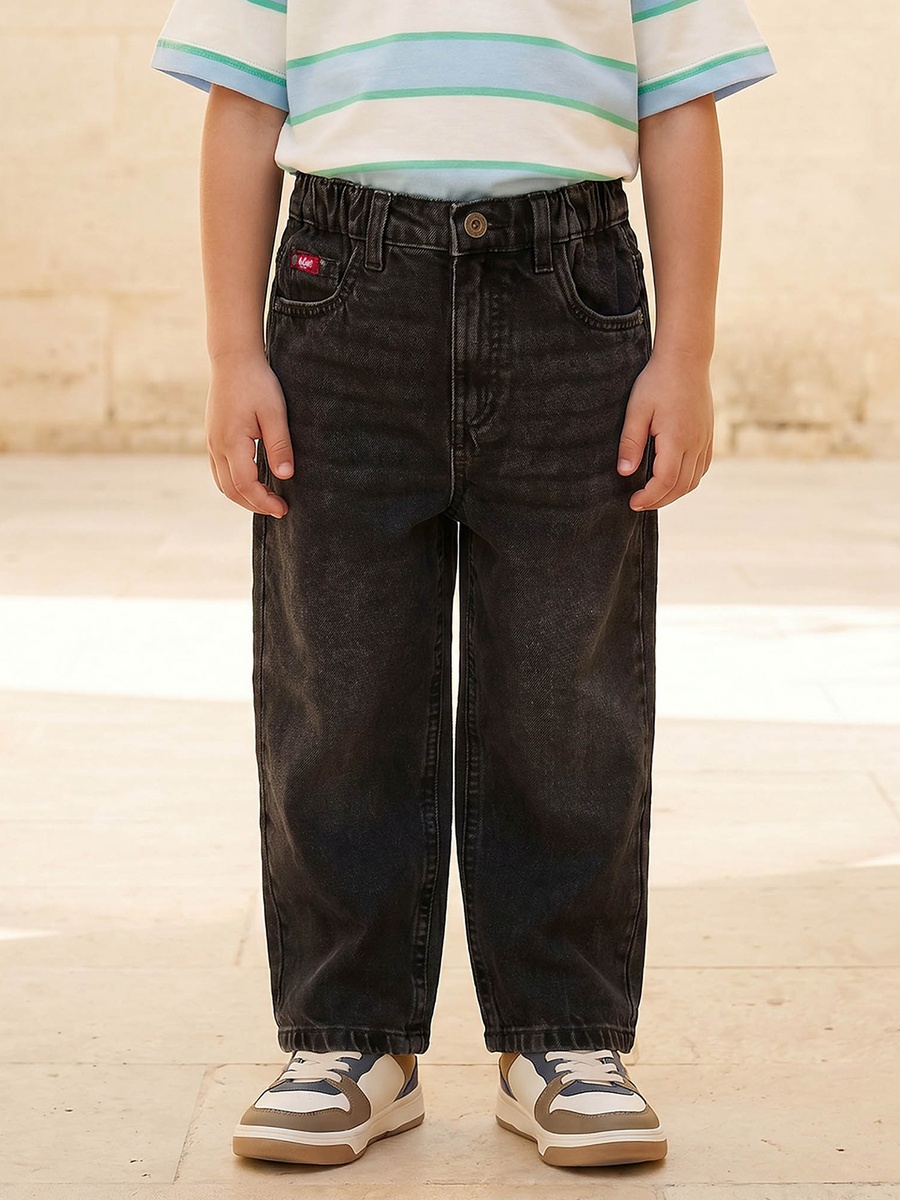 Elasticated Waist Jeans with Pockets