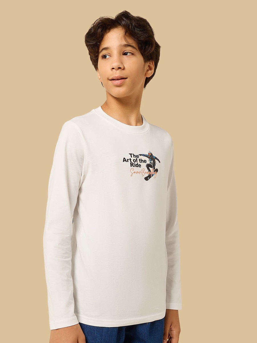 Skateboard Print Cotton T-Shirt
