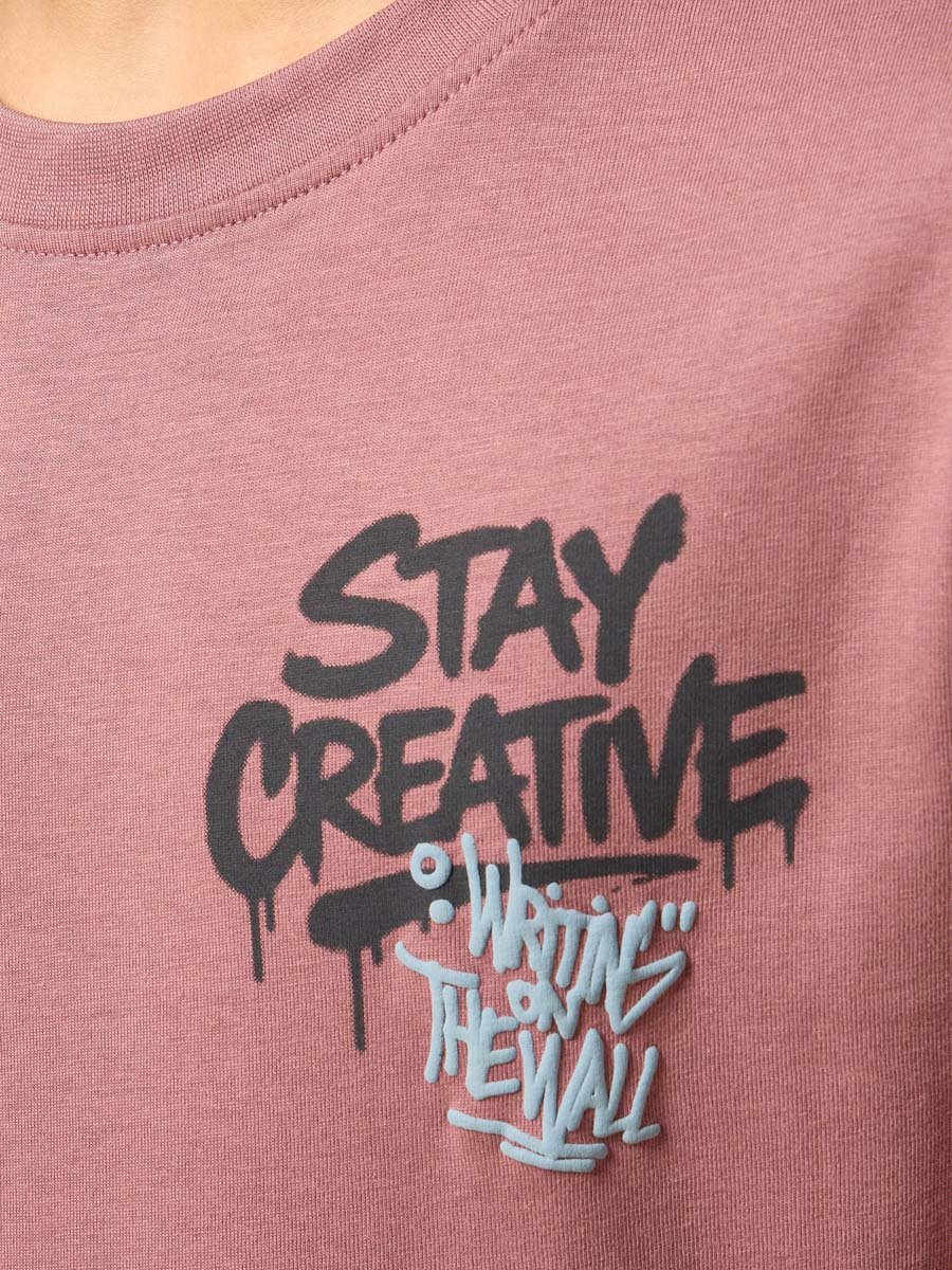Graffiti Print Cotton T-Shirt