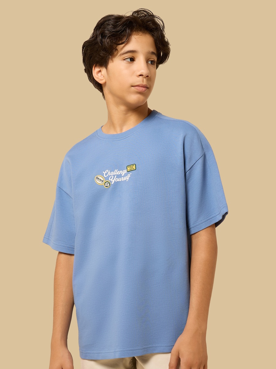 Slogan Applique T-Shirt