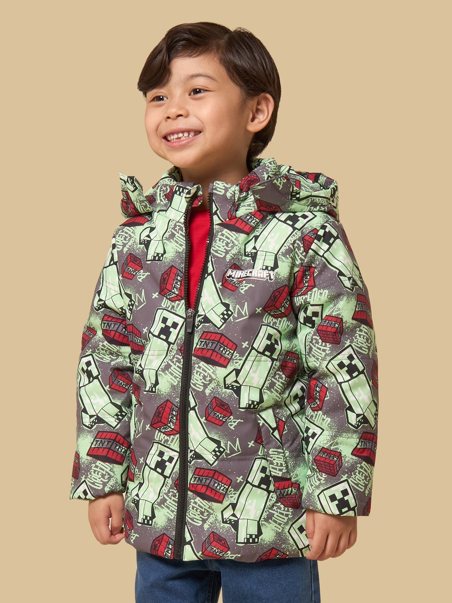 Minecraft Print Parka Jacket