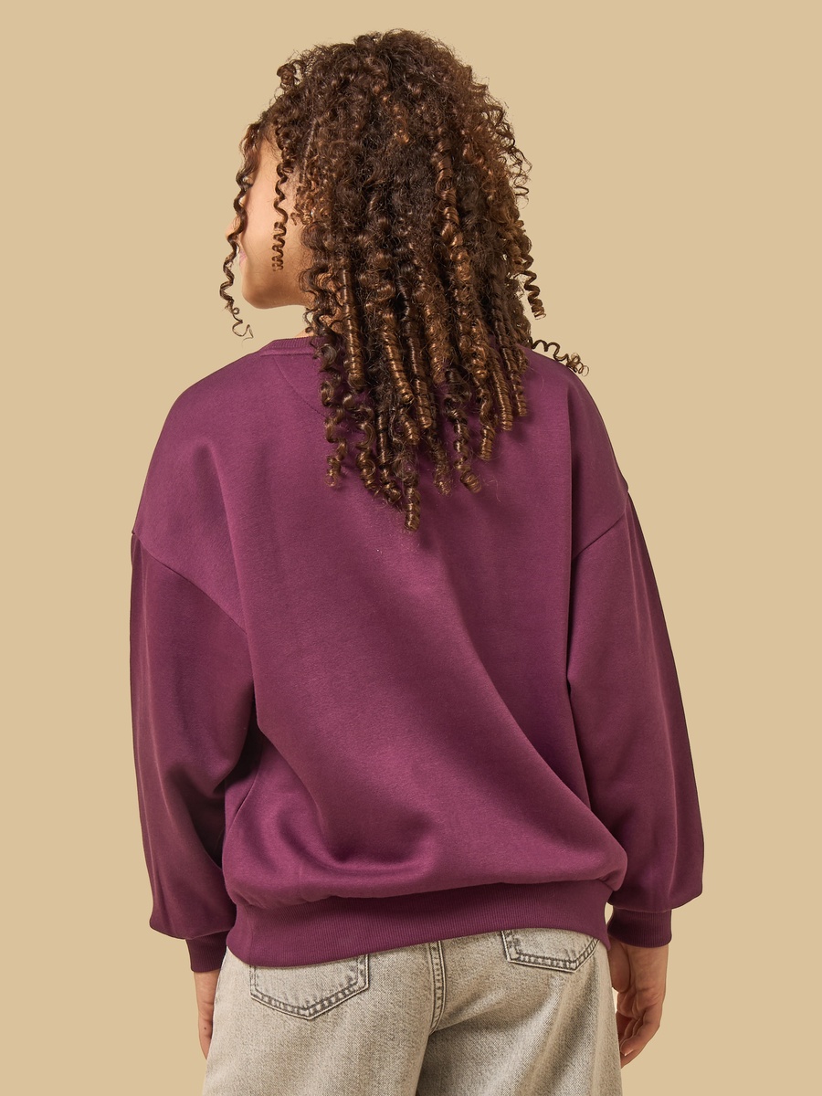 Teddy Print Oversized Sweatshirt
