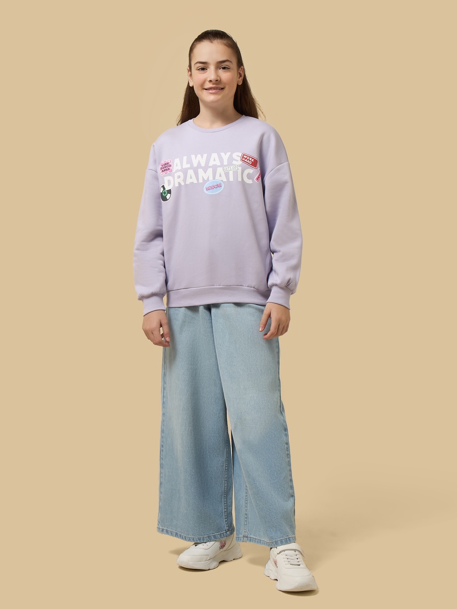 Slogan Print Oversized Sweatshirt