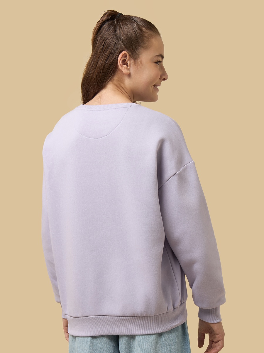 Slogan Print Oversized Sweatshirt