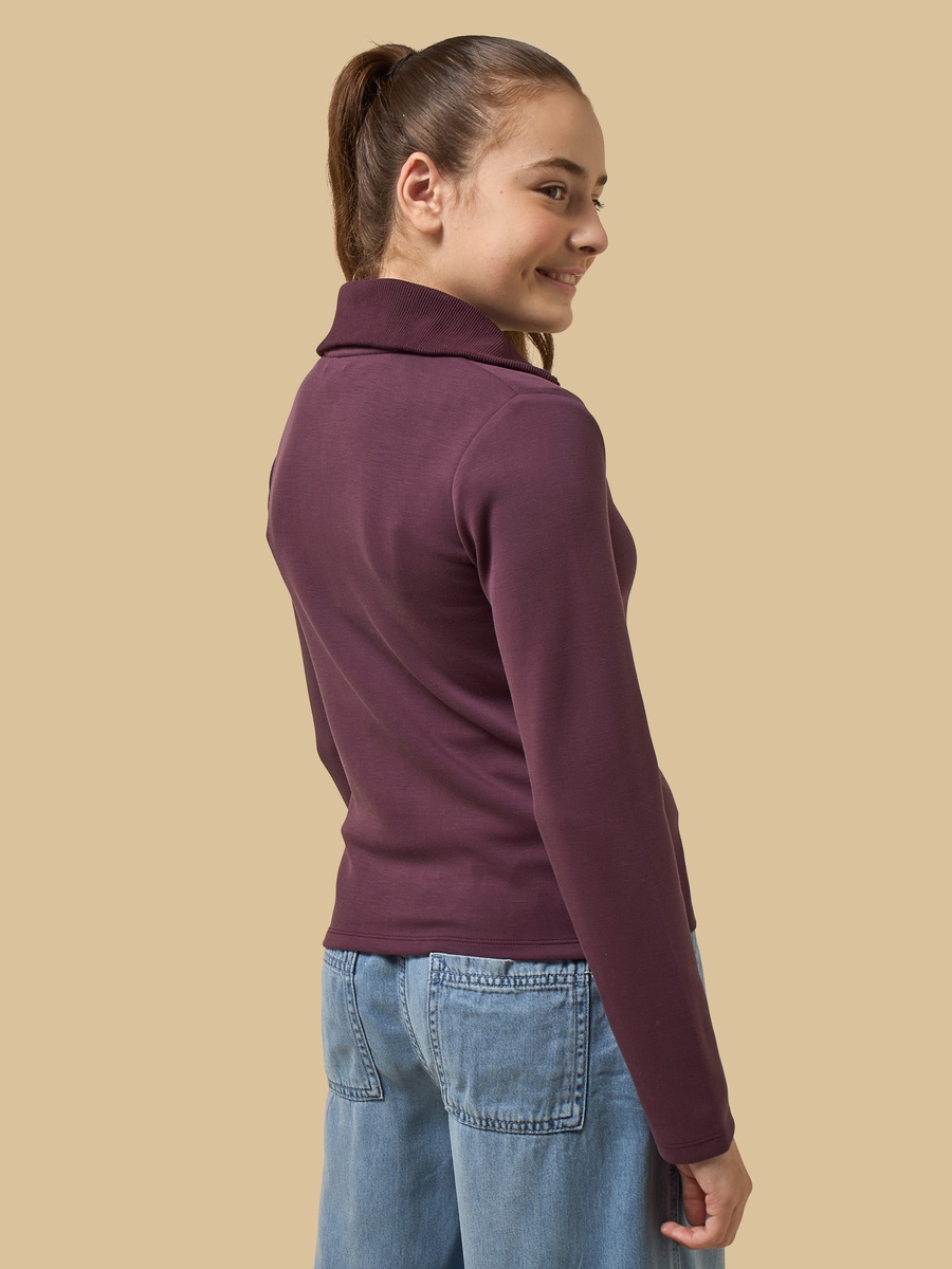Ribbed Collar High Neck Jacket