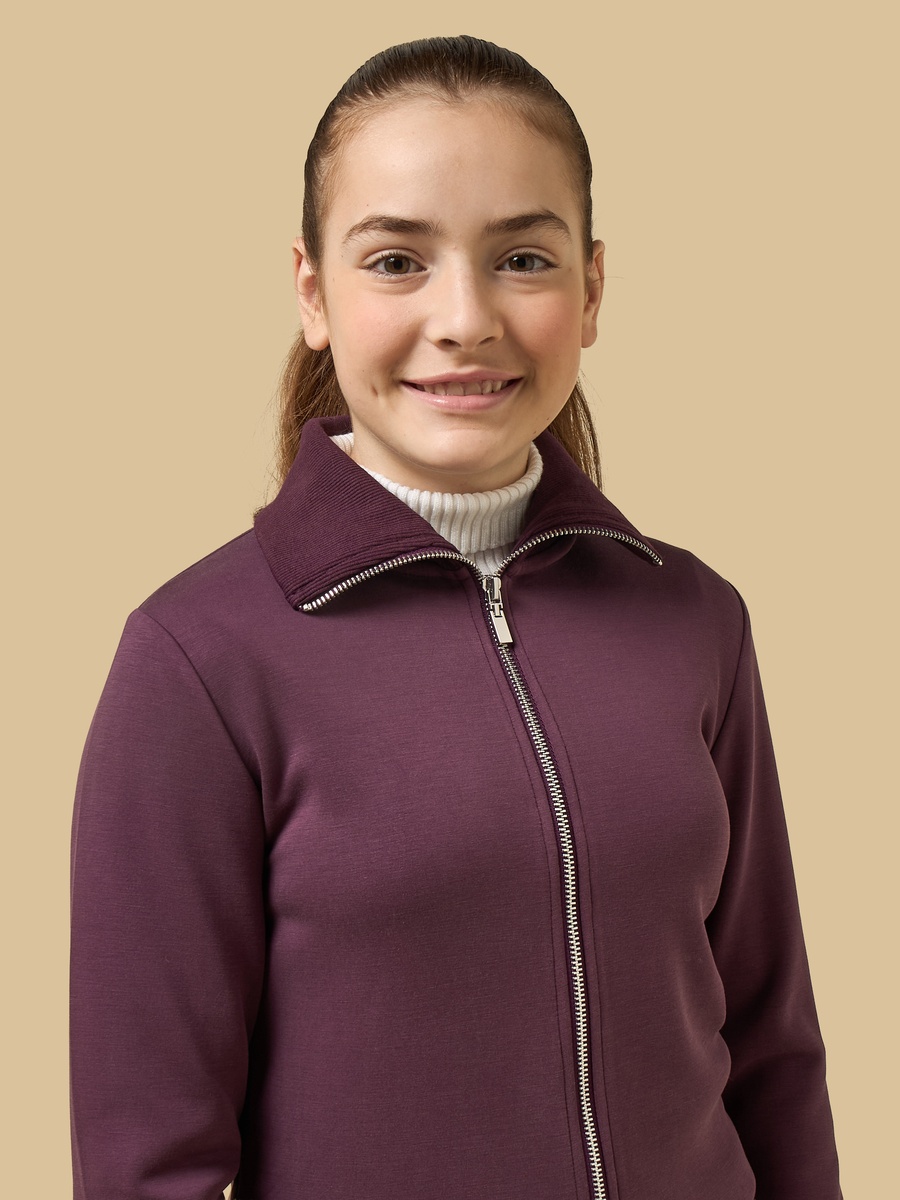 Ribbed Collar High Neck Jacket