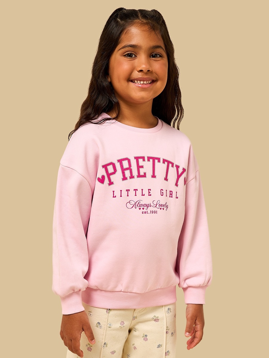 Slogan Print Oversized Sweatshirt