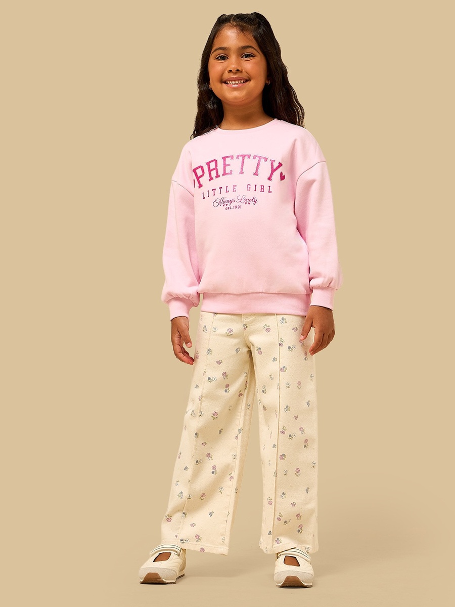 Slogan Print Oversized Sweatshirt