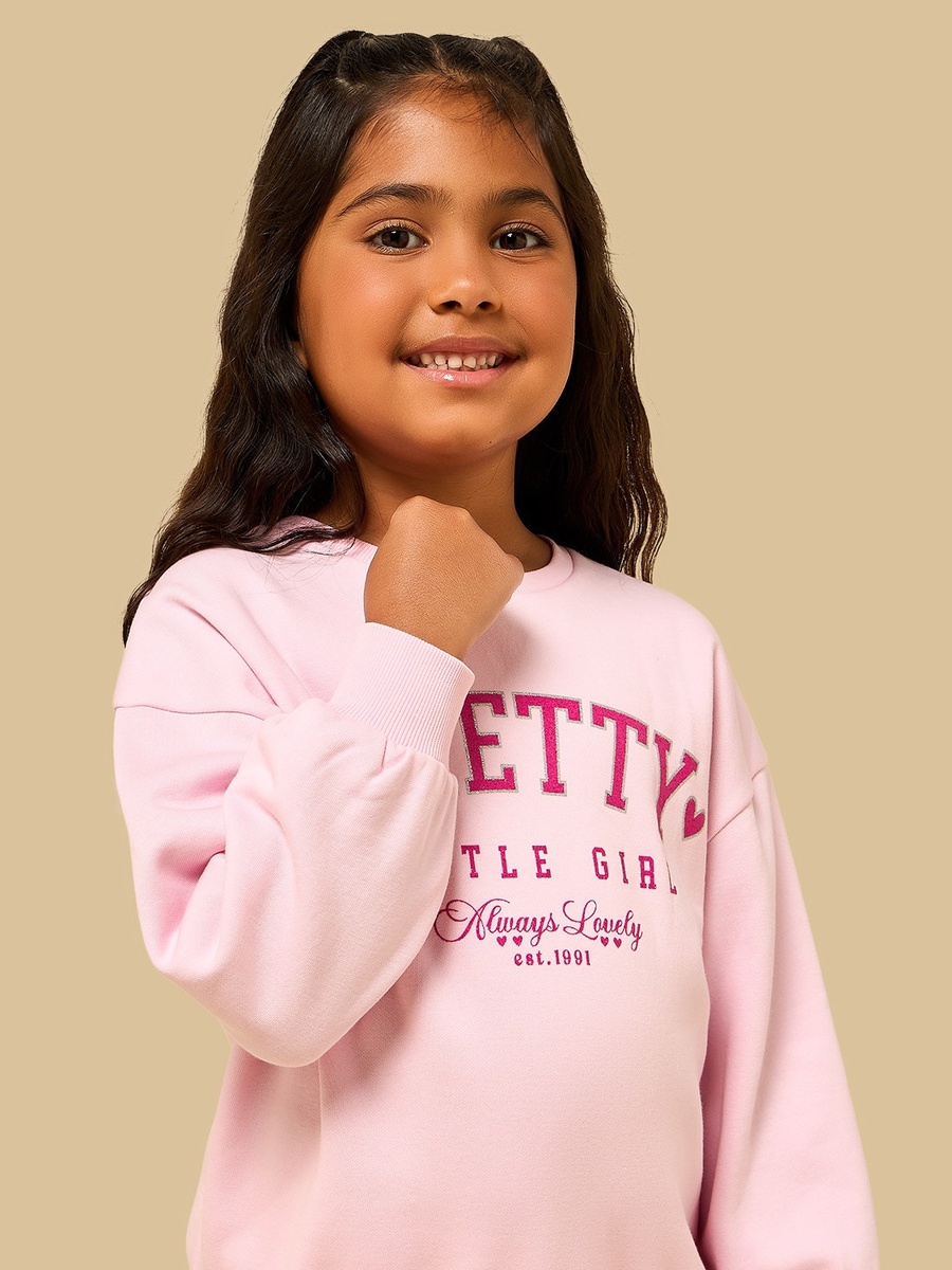 Slogan Print Oversized Sweatshirt