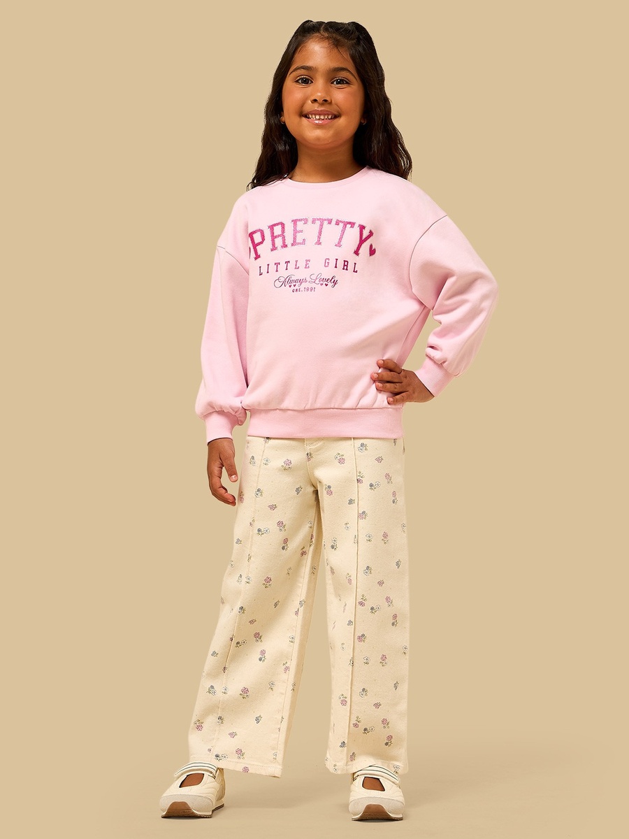 Slogan Print Oversized Sweatshirt