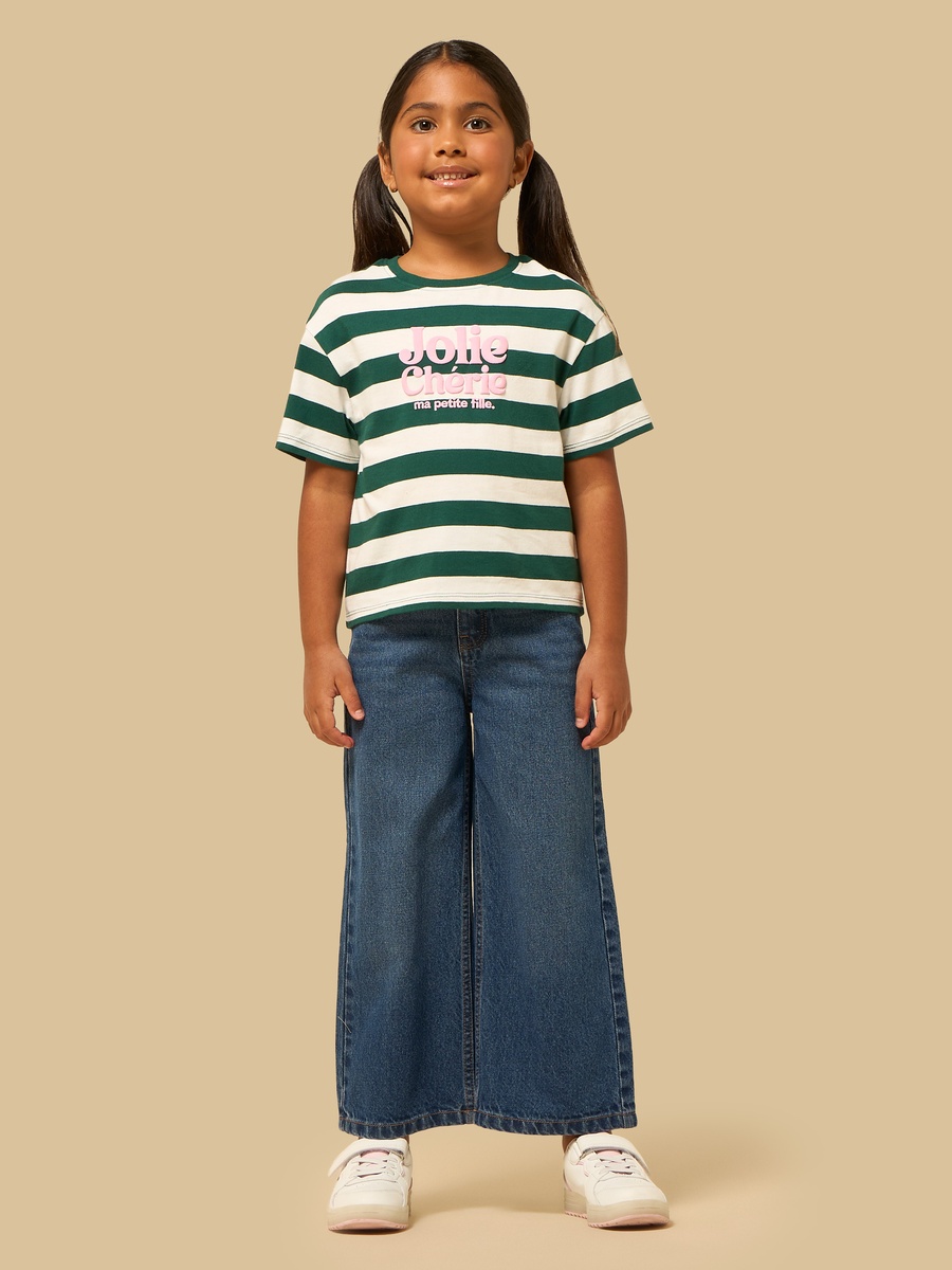 Striped Boxy Fit Cotton T-Shirt