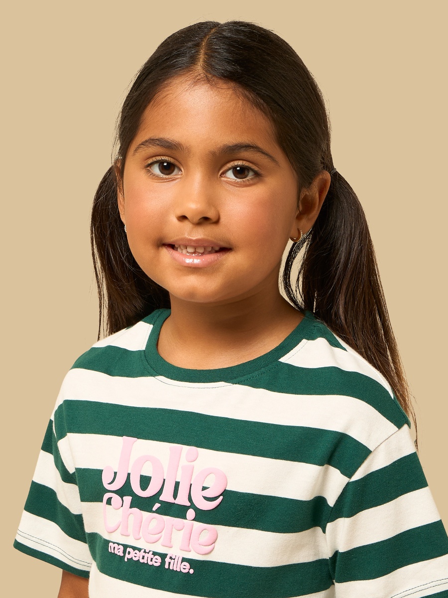 Striped Boxy Fit Cotton T-Shirt
