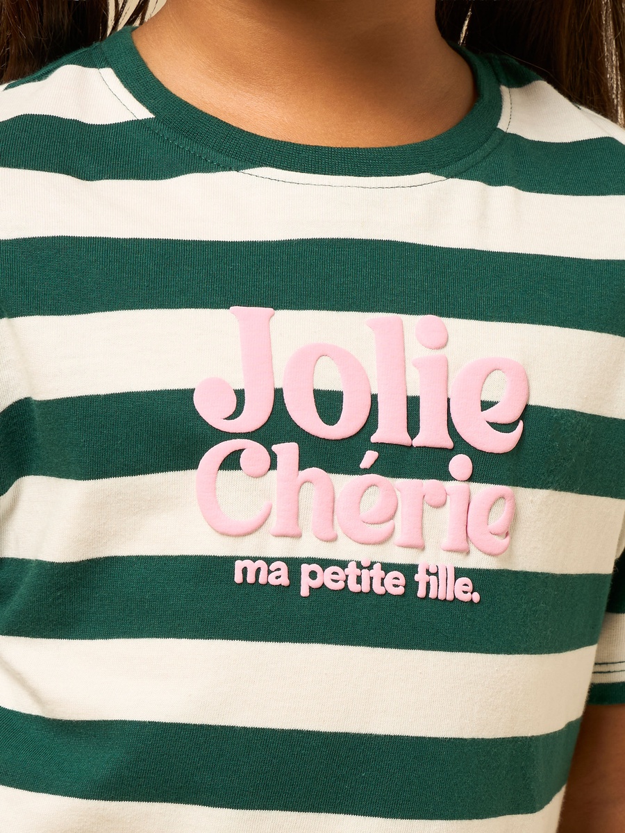 Striped Boxy Fit Cotton T-Shirt