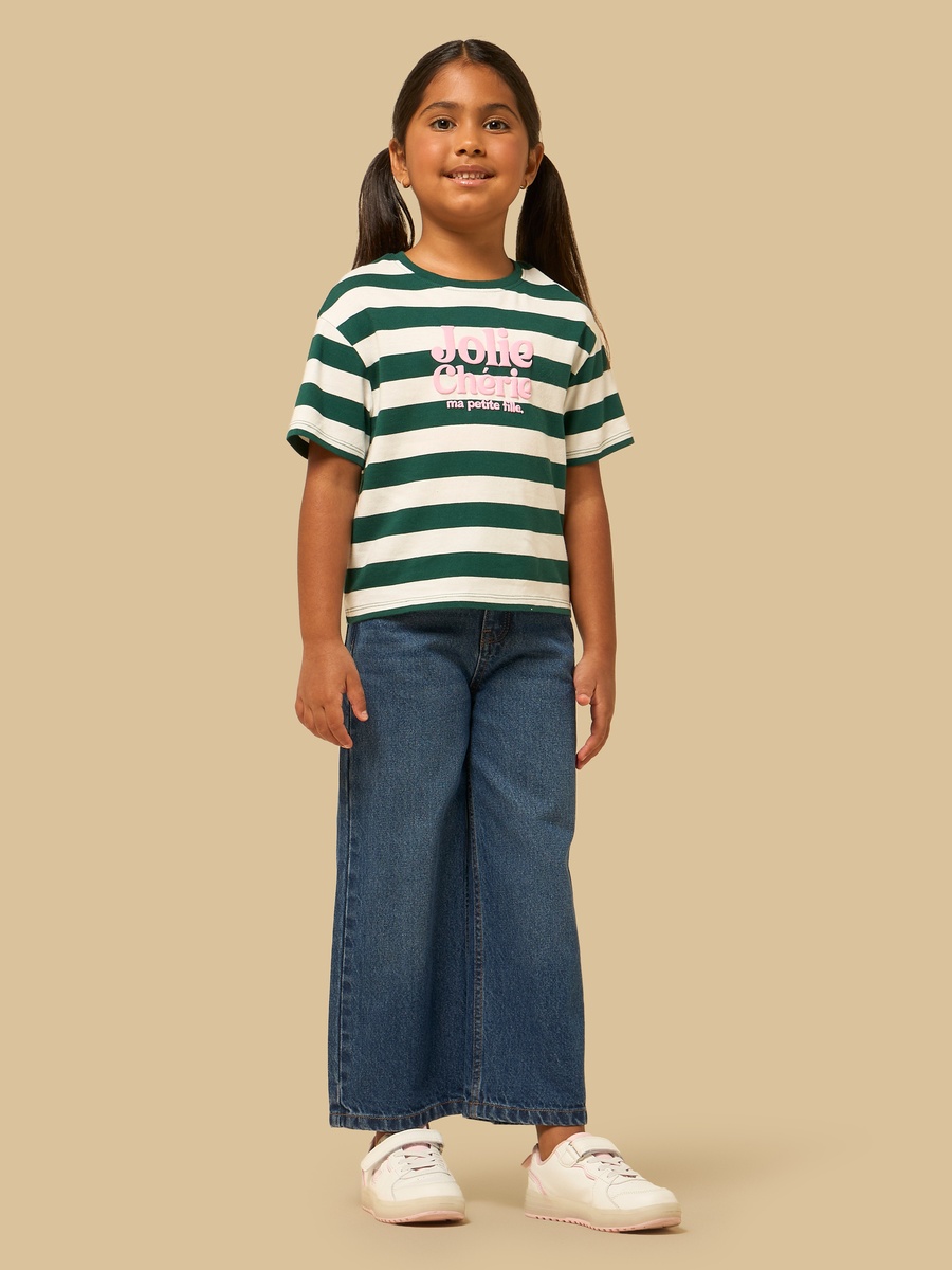 Striped Boxy Fit Cotton T-Shirt