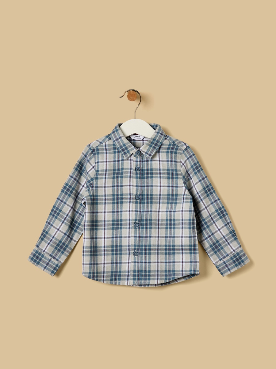 Checked Shirt with T-Shirt