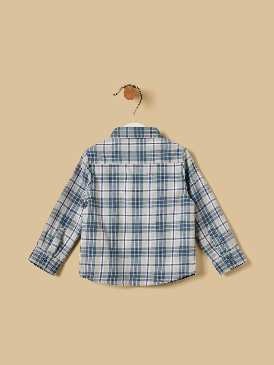 Checked Shirt with T-Shirt