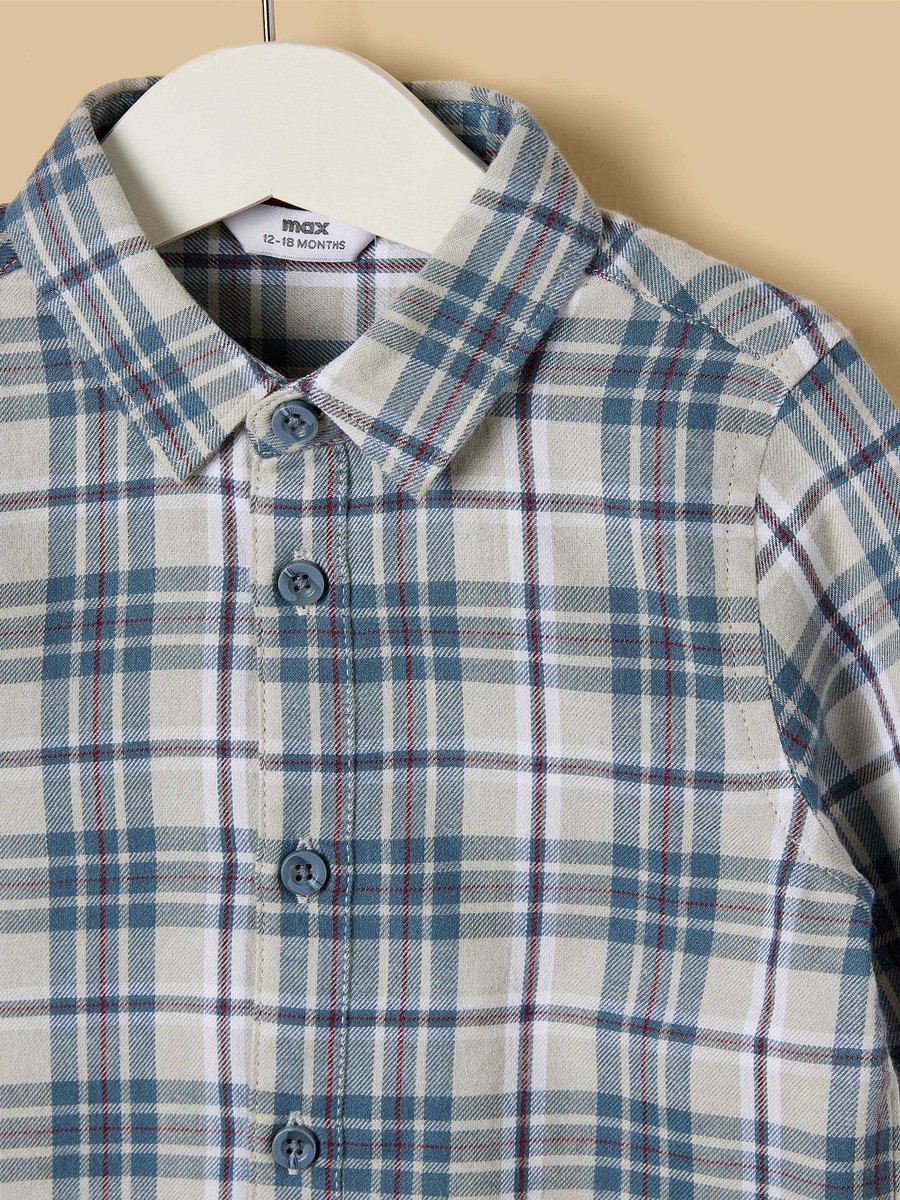 Checked Shirt with T-Shirt