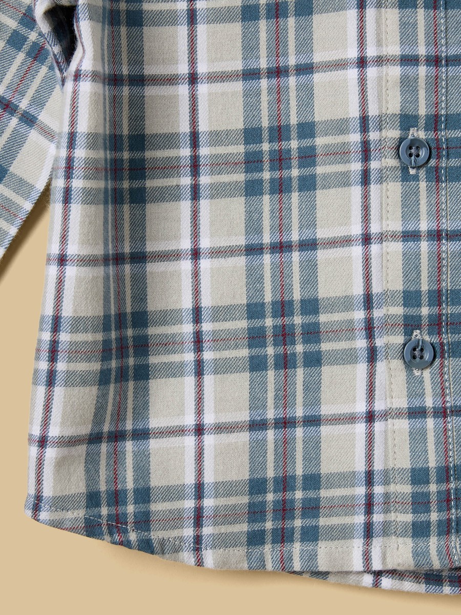 Checked Shirt with T-Shirt