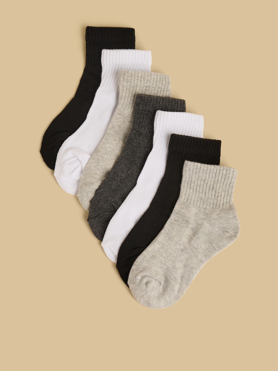 Pack of 7 - Textured Ankle Length Socks