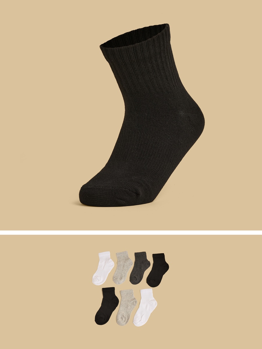Pack of 7 - Textured Ankle Length Socks