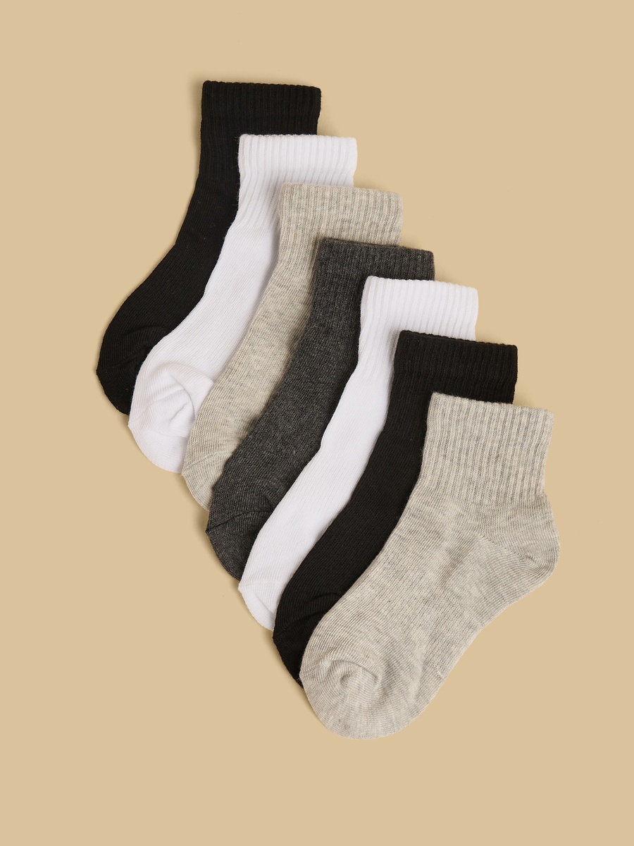 Pack of 7 - Textured Ankle Length Socks