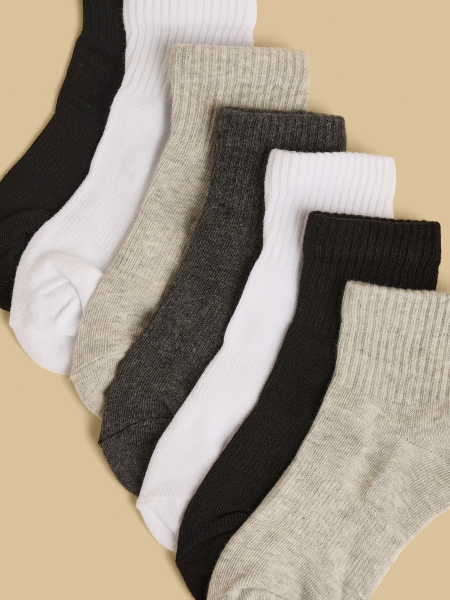 Pack of 7 - Textured Ankle Length Socks