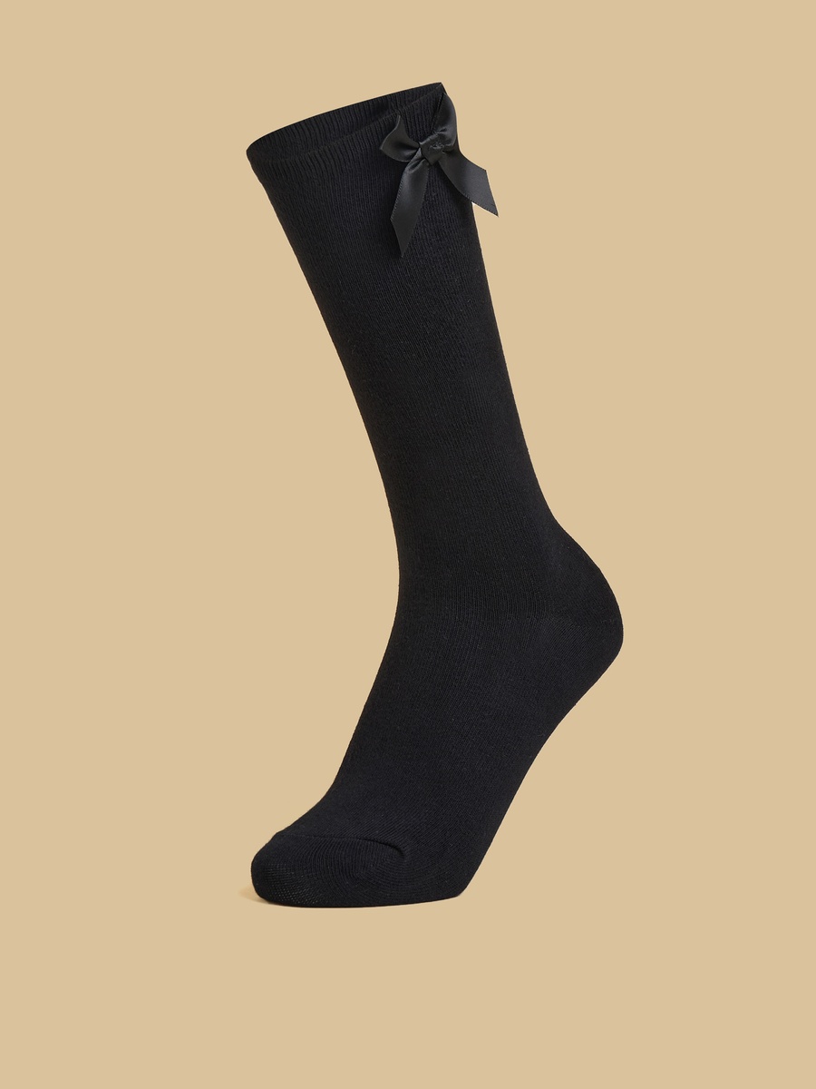 Pack of 2 - Knee Length Socks with Bow Accent