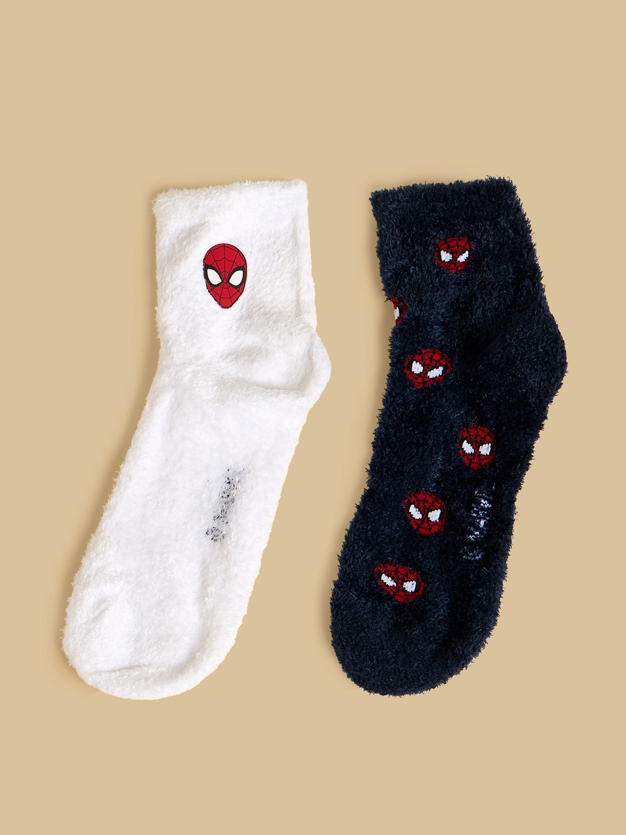 Pack of 2 - Spider-Man Print Ankle Length Socks