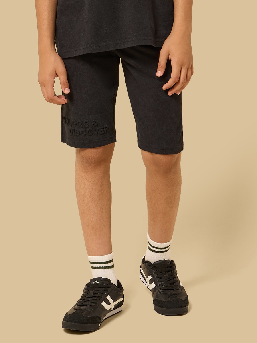Slogan Print T-Shirt and Shorts Set