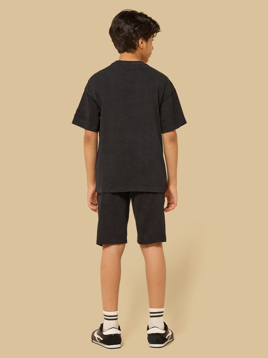 Slogan Print T-Shirt and Shorts Set