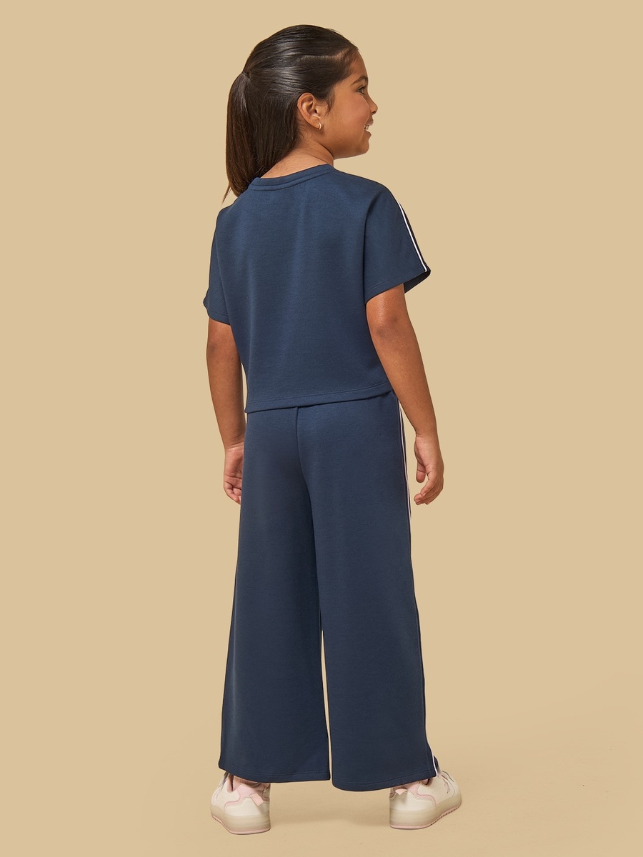 Snoopy Print T-Shirt and Wide Leg Track Pants Set