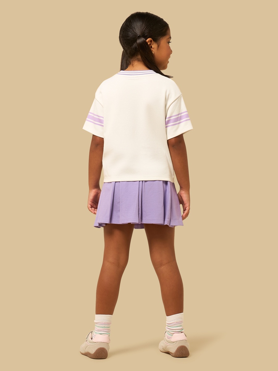 East Coast Print T-Shirt with Pleated Skirt