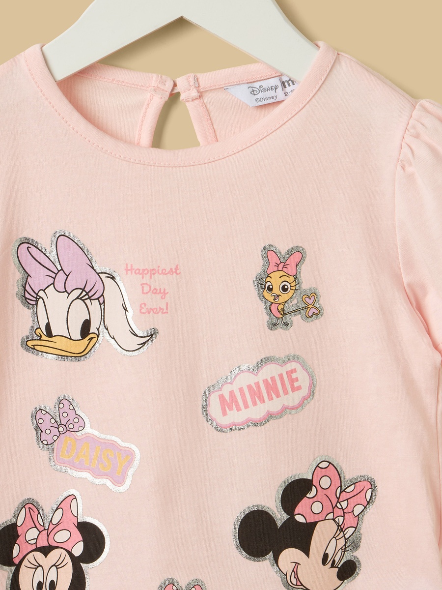 Minnie Mouse and Daisy Duck Print Cotton T-Shirt and Jeans Set